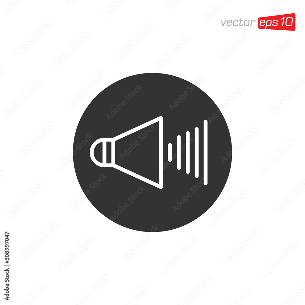 Speaker or Loudspeaker Icon Design Vector Speaker or Loudspeaker Icon Design Vector
