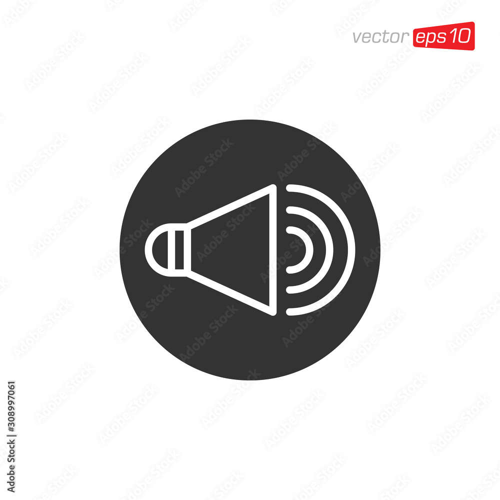 Speaker or Loudspeaker Icon Design Vector Speaker or Loudspeaker Icon Design Vector