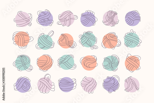 Set of various vector highlight covers with lines. Abstract backgrounds. Eps 10.