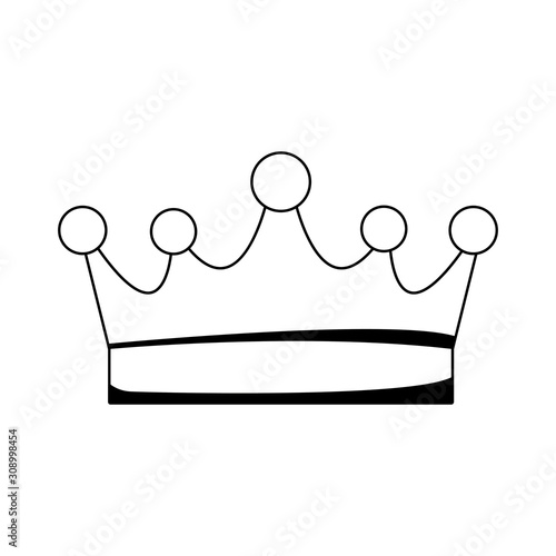 queen crown icon, flat design