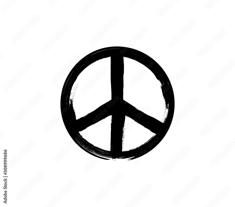 peace sign in grunge style. Isolated Vector Illustration peace sign in grunge style. Isolated Vector Illustration