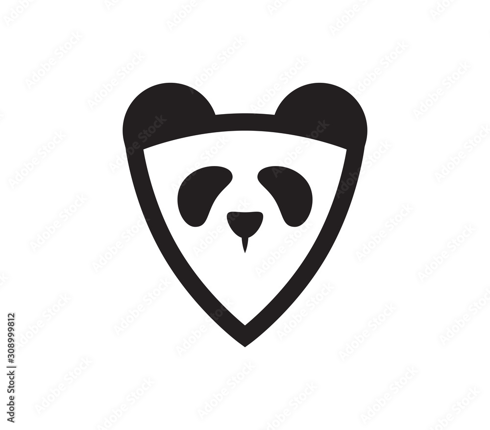 Abstract Panda Emblem. Isolated Vector Illustration Abstract Panda Emblem. Isolated Vector Illustration