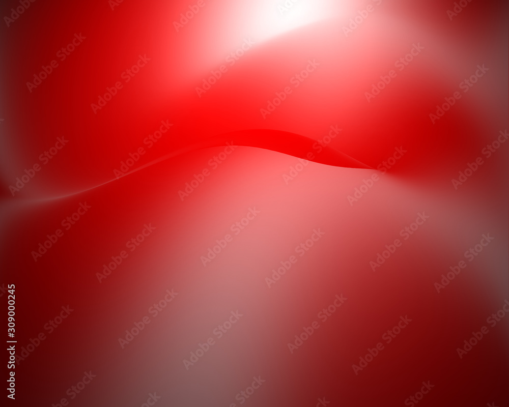 Red abstract background in the form of a three-dimensional figure. Voluminous smooth curves. The white light from above dissipates. Blank for design. Abstraction Red abstract background in the form of a three-dimensional figure. Voluminous smooth curves. The white light from above dissipates. Blank for design. Abstraction