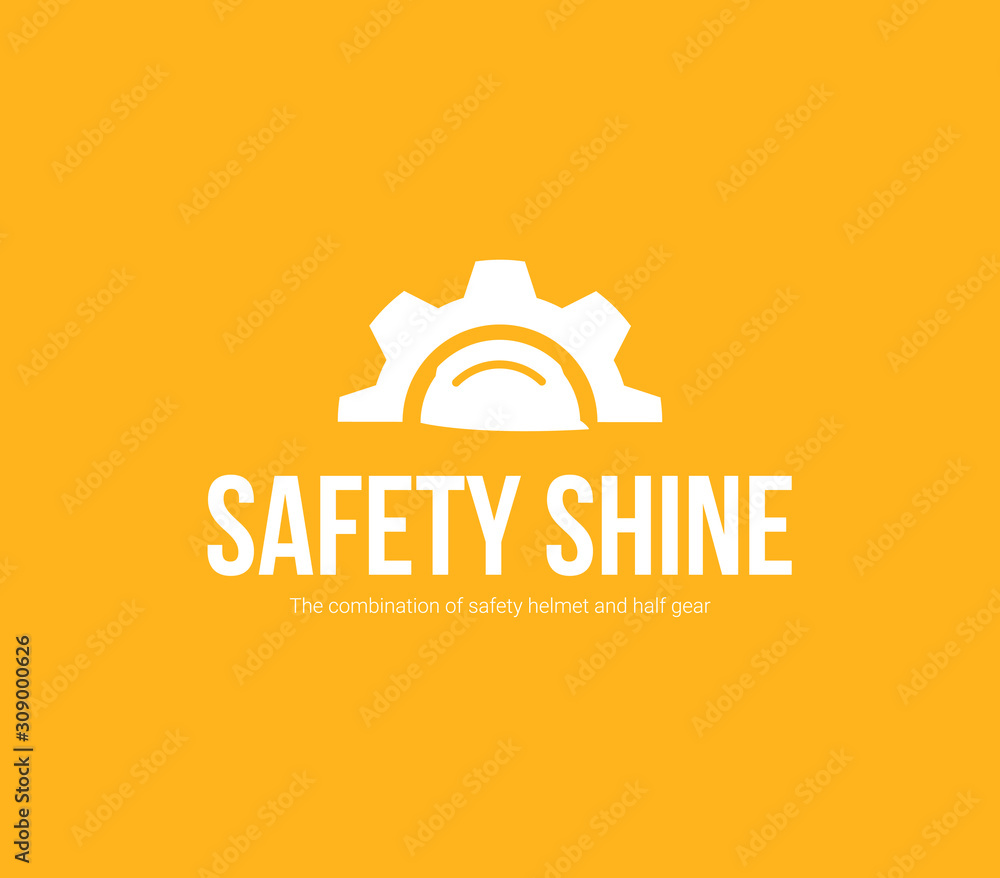 cogwheel on top of safety helmet. Isolated Vector Illustration cogwheel on top of safety helmet. Isolated Vector Illustration