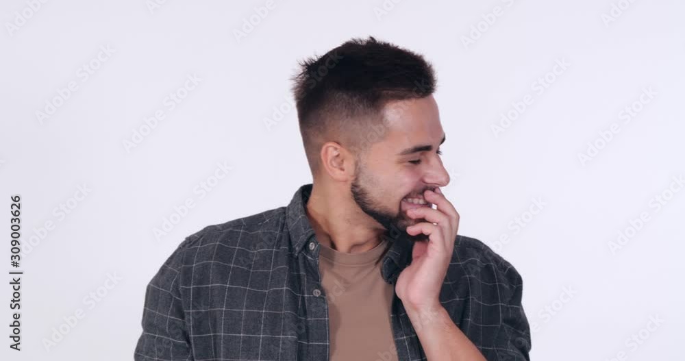 Happy handsome young man on white background Happy handsome young man on white background