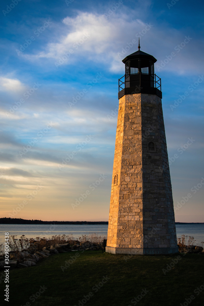 lighthouse at sunset