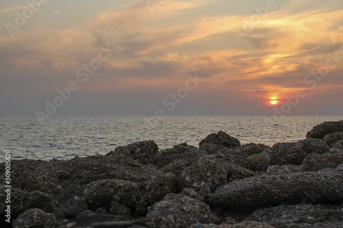 beautiful sea at sunset