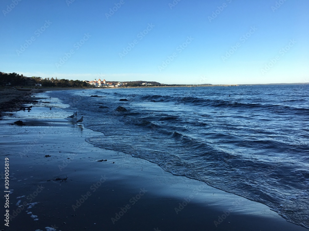 stadt binz auf rügen in norddeutschland