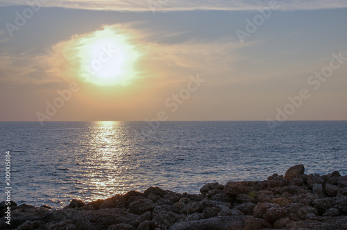  Beautiful sea shore before sunset