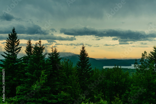 sunset in the mountains