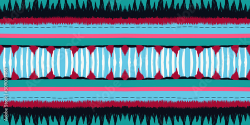 Crimson Tribal Vector Seamless Pattern. Scarlet 