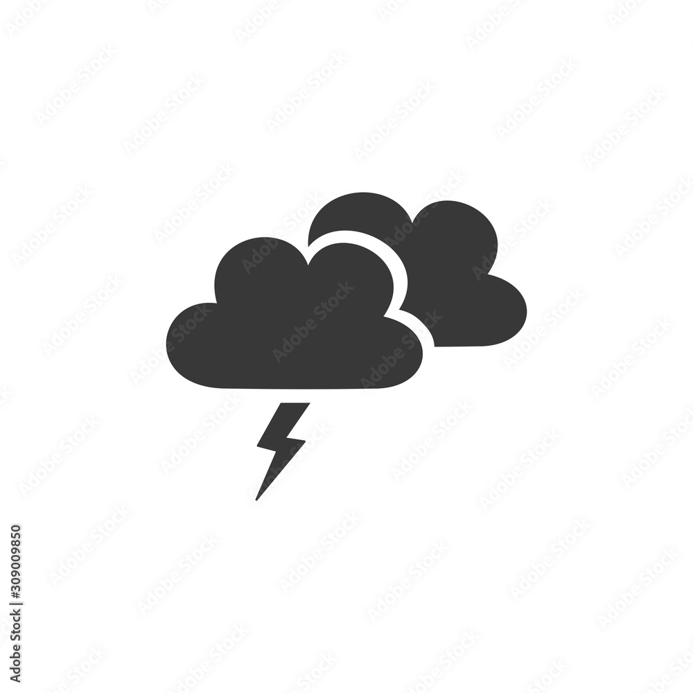 Storm and clouds. Isolated icon. Weather vector illustration Storm and clouds. Isolated icon. Weather vector illustration