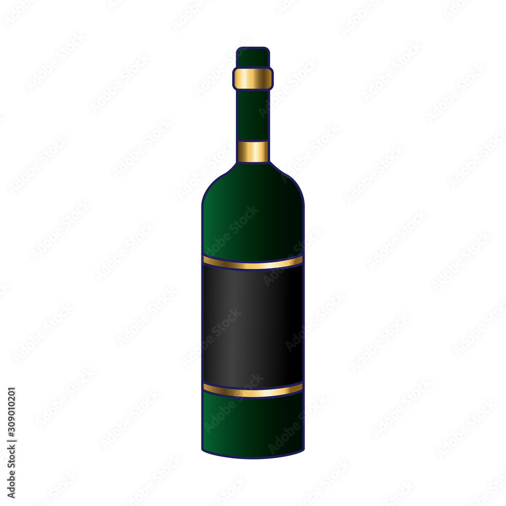 wine bottle icon, flat and colorful design wine bottle icon, flat and colorful design