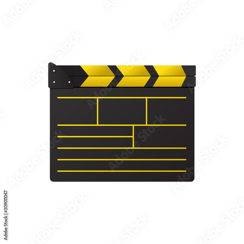 Film clapper board vector 