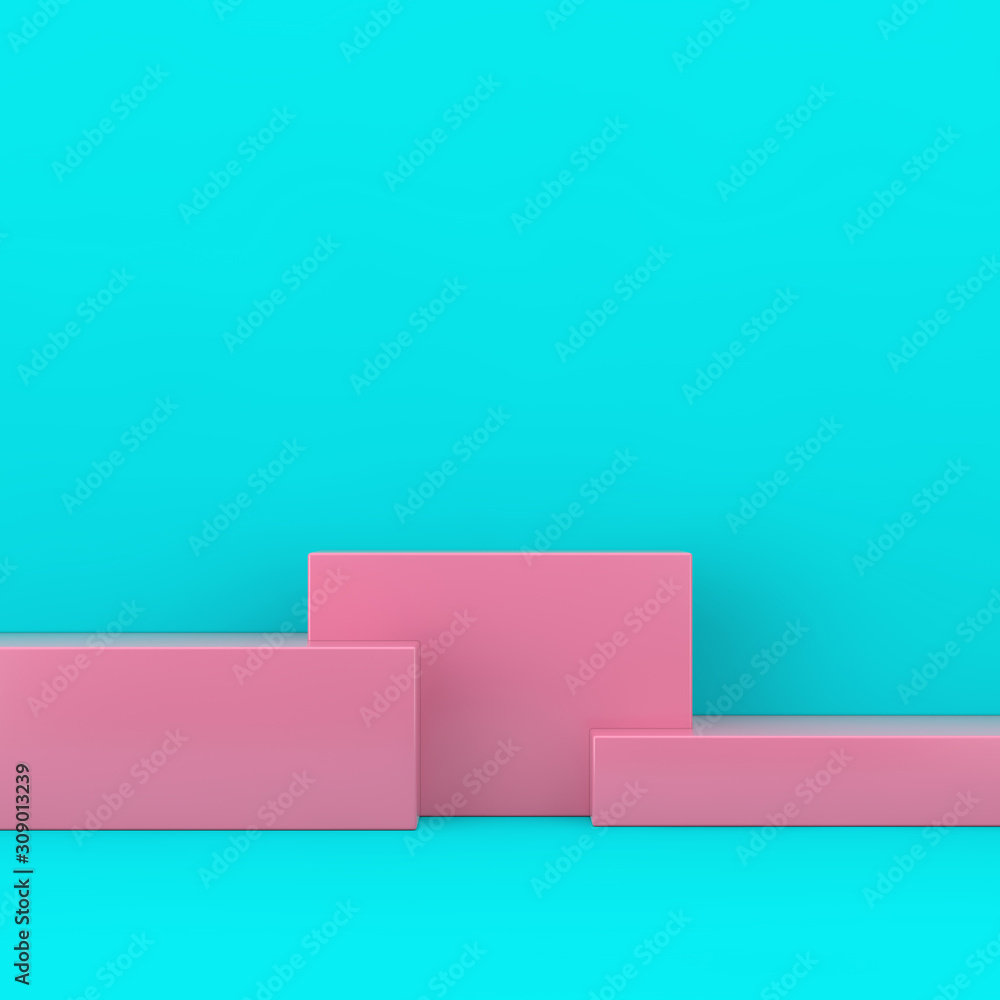 Pink Winners Podium Duotone. 3d Rendering Pink Winners Podium Duotone. 3d Rendering