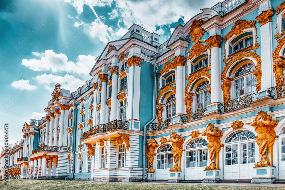 Katherine's Palace hall in Tsarskoe Selo (Pushkin).