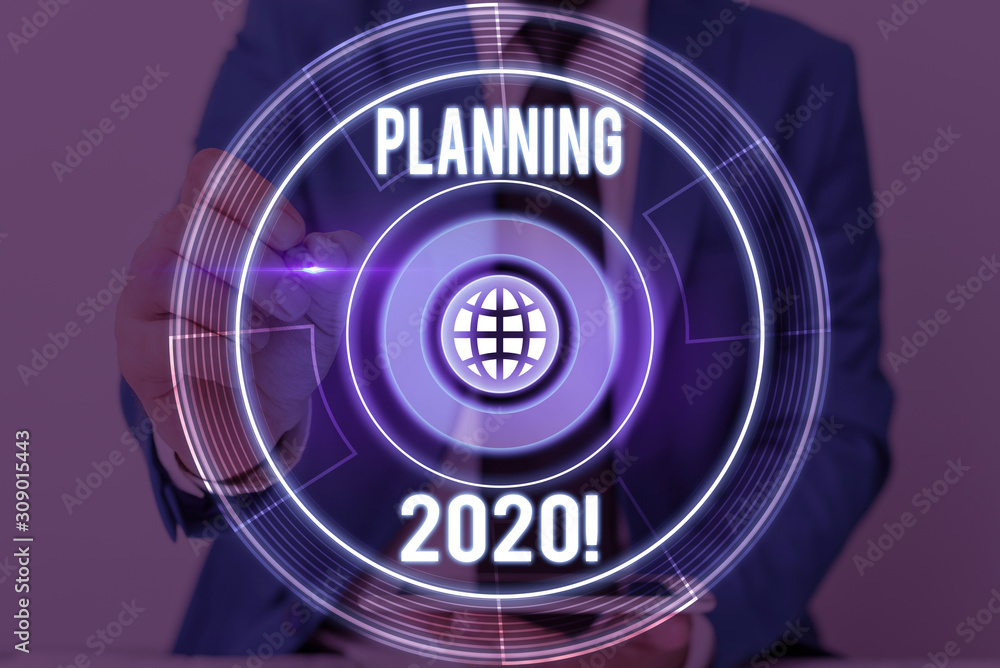 Fototapeta premium Handwriting text writing Planning 2020. Conceptual photo process of making plans for something next year