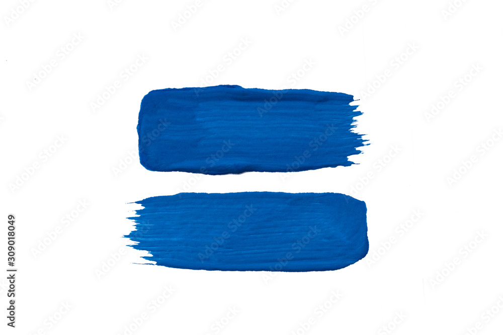 Fototapeta premium Blue strokes isolated on white background.