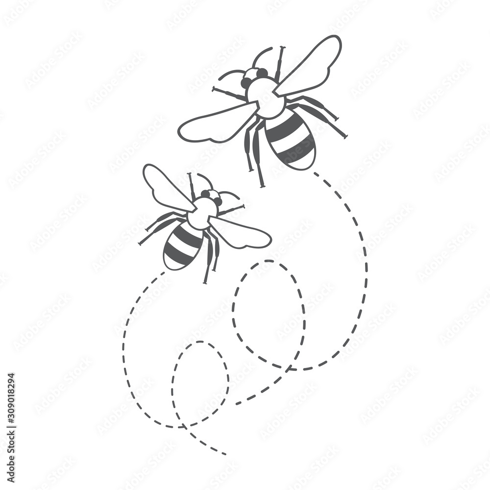 Bee flat icon vector Bee flat icon vector