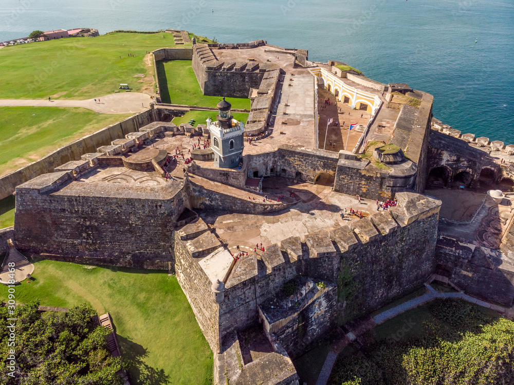 Aerial view of El Morro Fort Old San Juan Puerto Rico Aerial view of El Morro Fort Old San Juan Puerto Rico