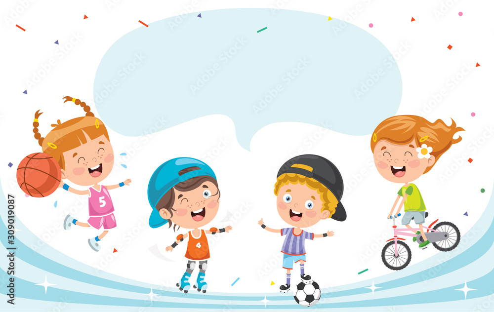 Little Happy Kids Making Sport Little Happy Kids Making Sport