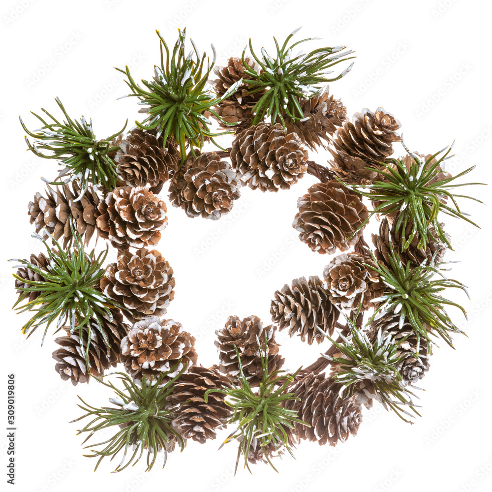 Christmas wreath isolated on white Christmas wreath isolated on white