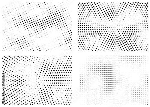 Abstract halftone dotted background. Futuristic grunge pattern, dot, circles.  Vector modern optical pop art texture for posters, sites, business cards, cover, labels mockup, vintage stickers layout.