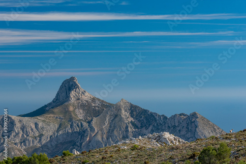 Bernia Mountain one of the most alpine mountain in Alicante province (1,128 msn), Alicante province, Costa Blanca, Spain