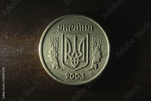 1 Ukrainian hryvnia coin photo