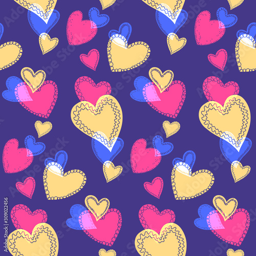Romantic seamless pattern w...