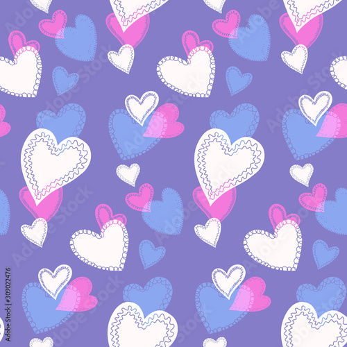 Romantic seamless pattern w...