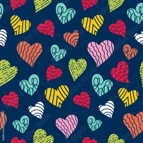 Romantic seamless pattern w...