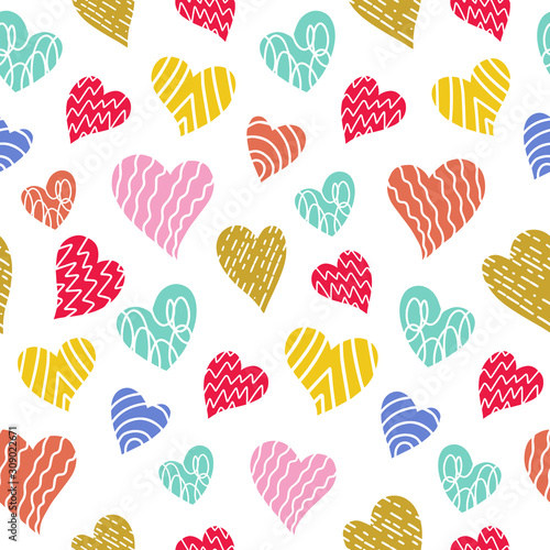 Romantic seamless pattern w...