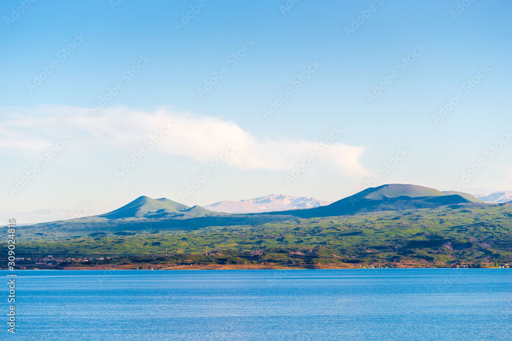 The picturesque mountains and Lake Sevan on the territory of Armenia are a natural attraction of the country