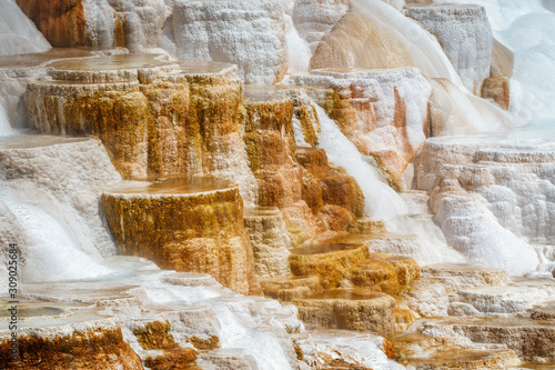 Minerva Terrace at Mammoth Hot Springs, in Yellowstone National Park