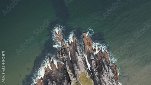 Top Down View Over Scenic Cliffs in Scotland photo