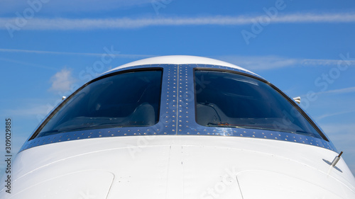 Business Jet front view