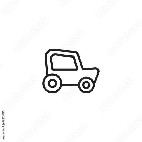Tractor icon. Farm transport symbol. Logo design element
