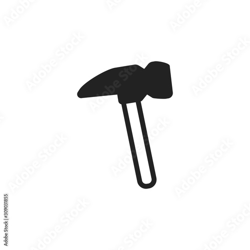 Hammer icon. Repair equipment symbol. Logo design element