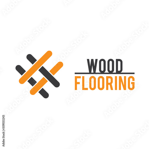 Vector logo of wooden floors and coverings