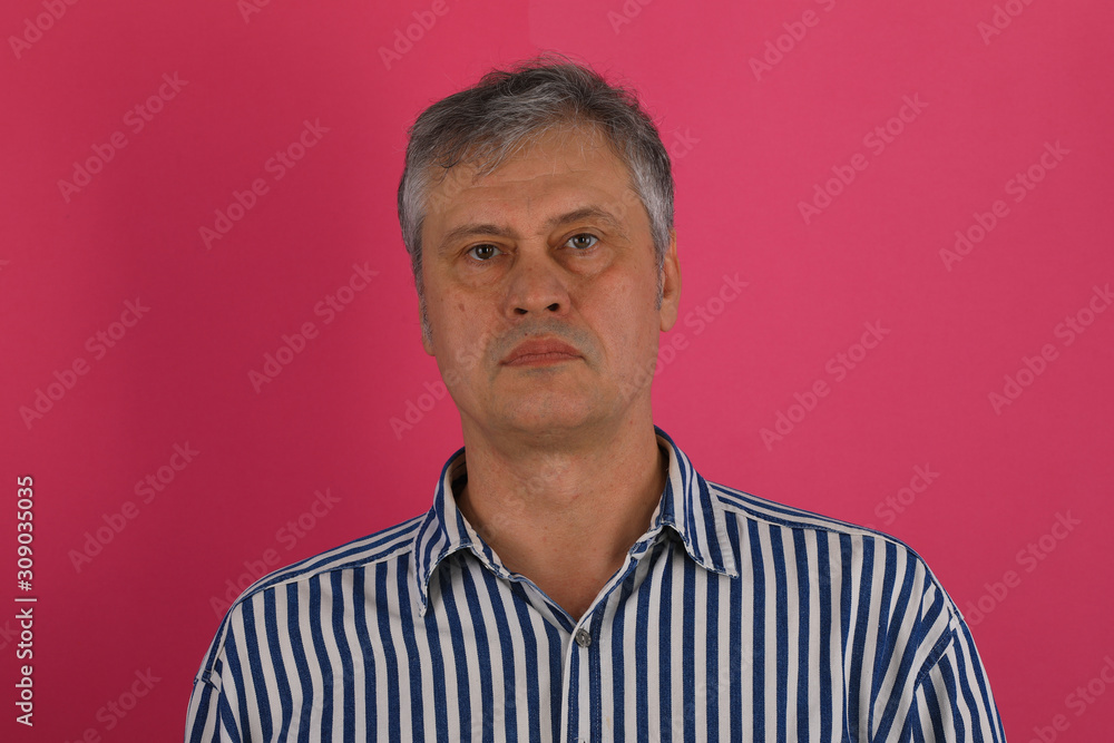 Obraz premium male portrait of a 50 year old man closeup