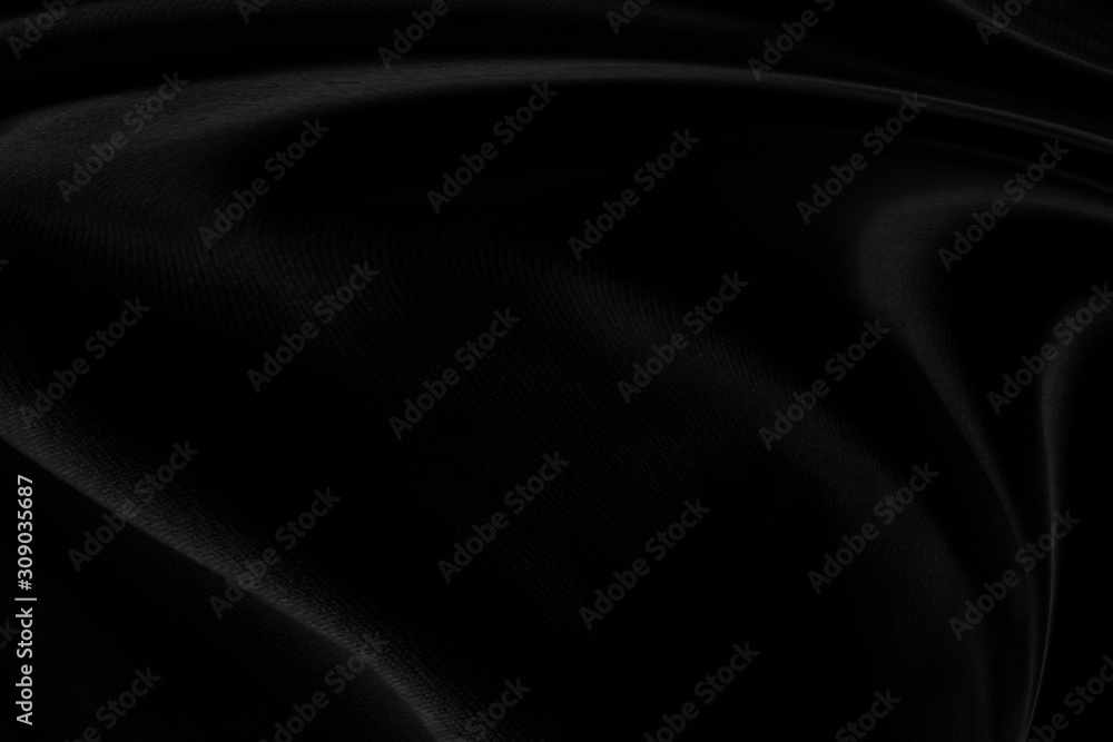 soft fabric abstract dark black Chacoal smooth curve decorative background. textile modern style soft fabric abstract dark black Chacoal smooth curve decorative background. textile modern style