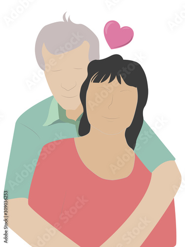 Old couple in love.