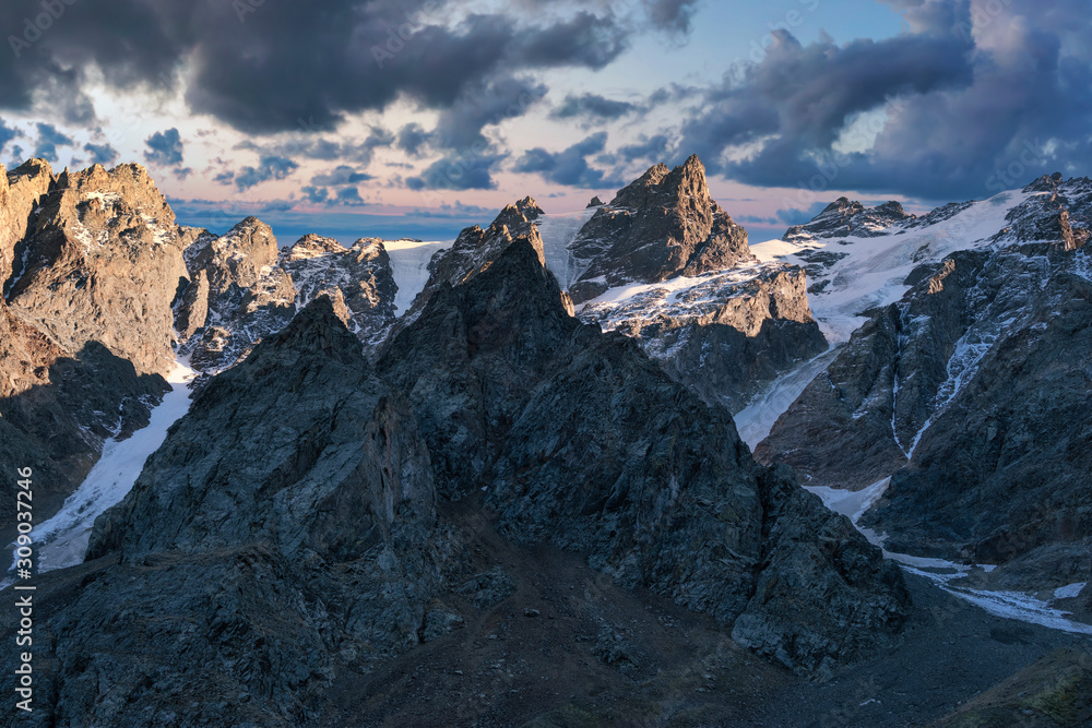 snowy mountains of the Caucasus. snowy mountains of the Caucasus.