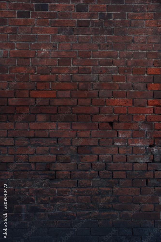 dark background texture brick red wall. 3D texturing or background dark background texture brick red wall. 3D texturing or background