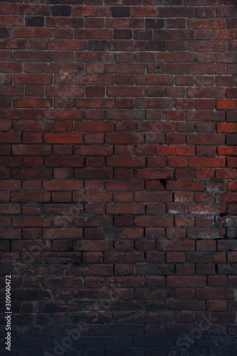 dark background texture brick red wall. 3D texturing or background
