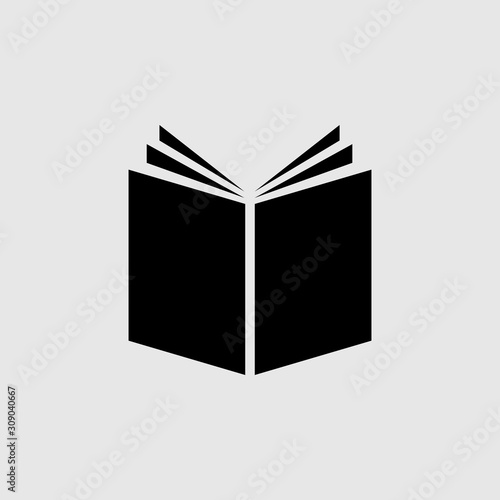 Book vector icon. Filled flat sign for mobile concept and web design. Open book glyph icon. Symbol, logo illustration. Vector graphics.