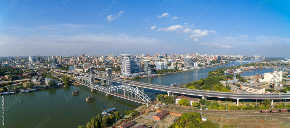 Aerial view to the Rostov-on-Don. Russia. Panorama