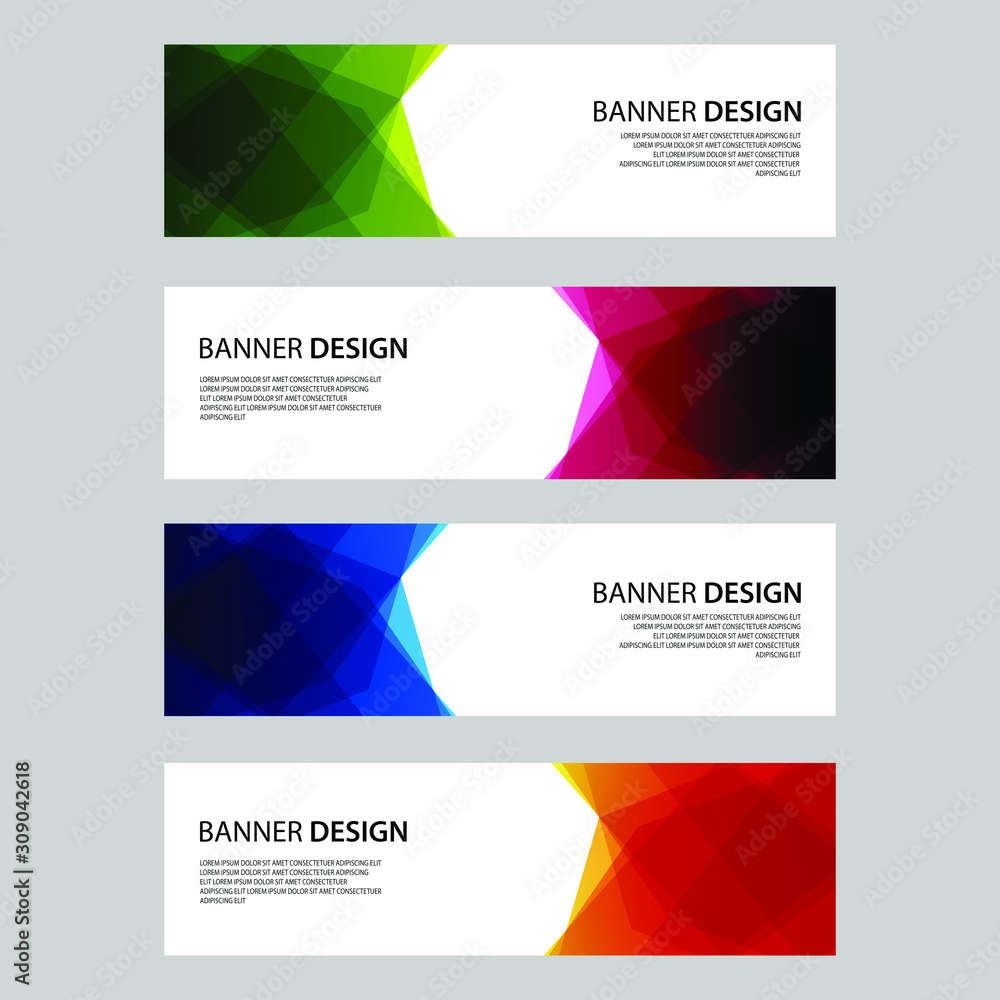 Naklejka premium Vector Abstract design banner web template