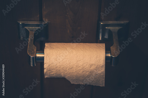 Toilet Paper on Metal Holder